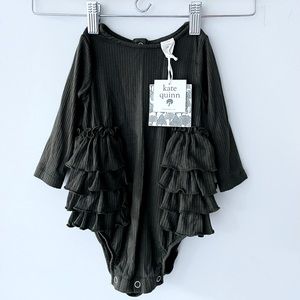 Kate Quinn Black Ruffle Romper